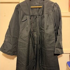 Women's Black graduation robe